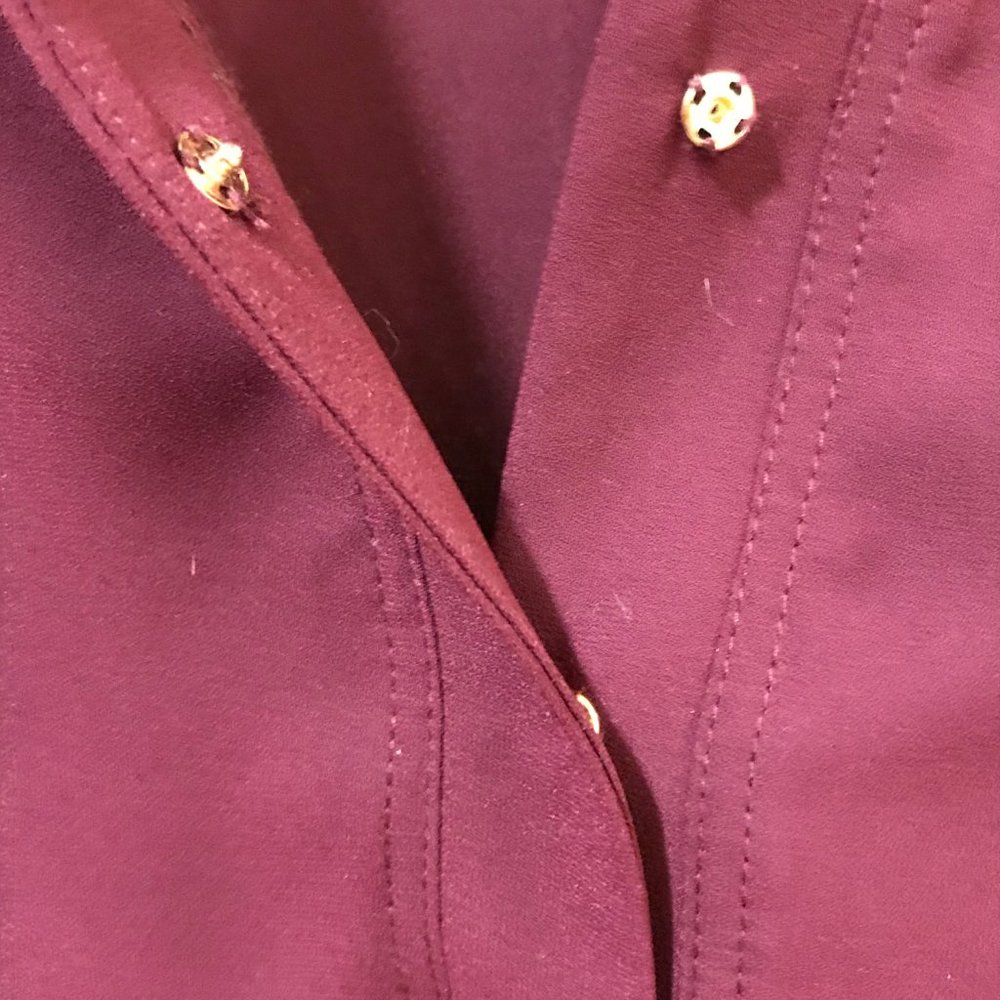 Nine West Women's Buttoned Down Blouse( 2 Pockets) - Picture 2 of 4